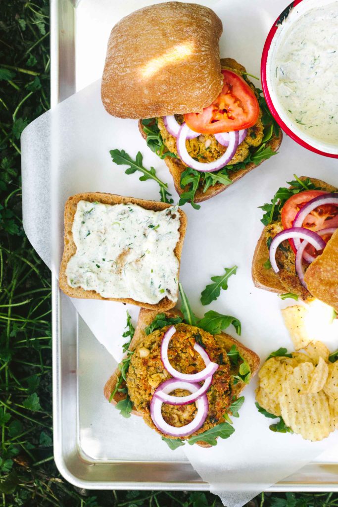 WHITE BEAN QUINOA BURGER WITH CREAMY RANCH SAUCE Wholehearted Eats